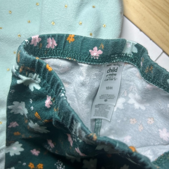 Carter's Mint Ruffle Top with Gold Dots - Picture 4 of 7